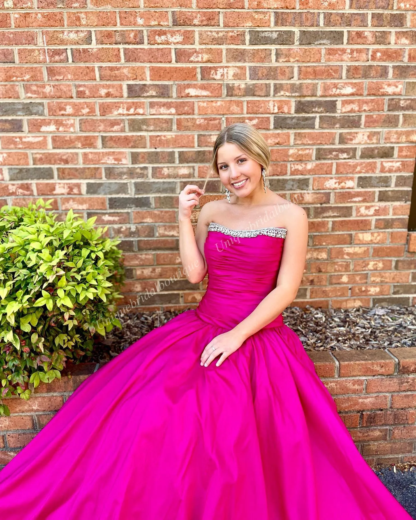 Drop waist ball gown prom hot sale