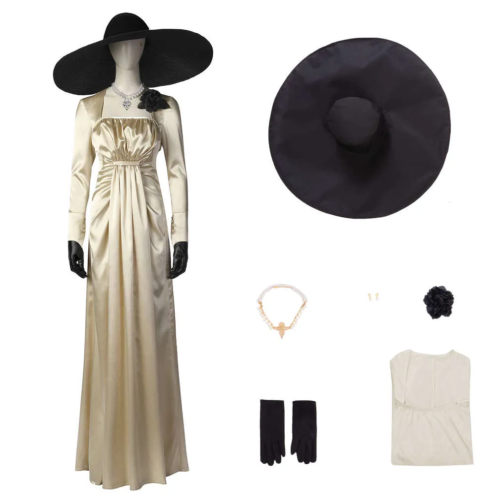 knee length dresses for ladies Re 8 Village Alcina Dimitrescu Vampire Lady Dimitrescu Dress Cosplay Costume Female / M main image 1