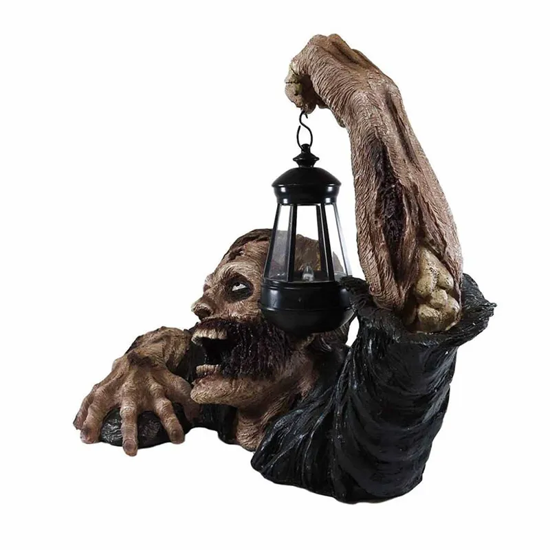 Party Decoration Creative Halloween Zombie Terror Scary Horror Decor Light Lantern Statue For Home Outdoor Garden Outside Yard 220901