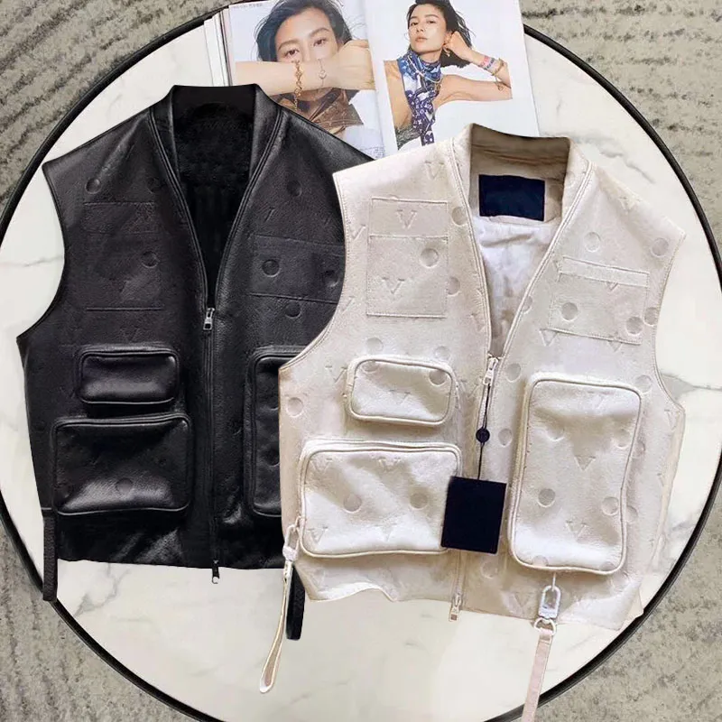 Leather utility vest hot sale