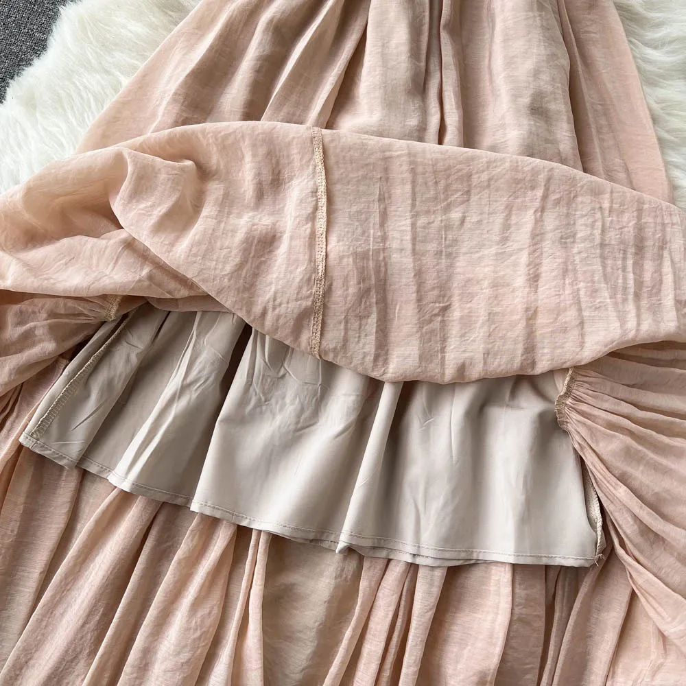 Elegant Vintage Lace Patchwork Long Lace Midi Dress With Belt For Women