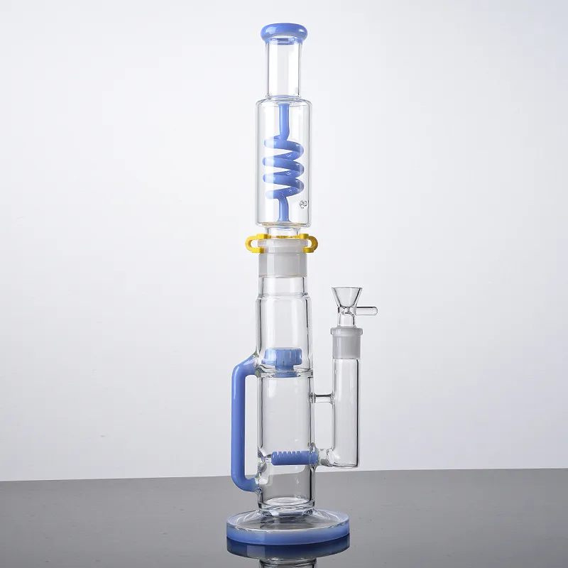 Build Big Bongs 17 Inch Freezable Percolator Hookahs Colorful Glass ...