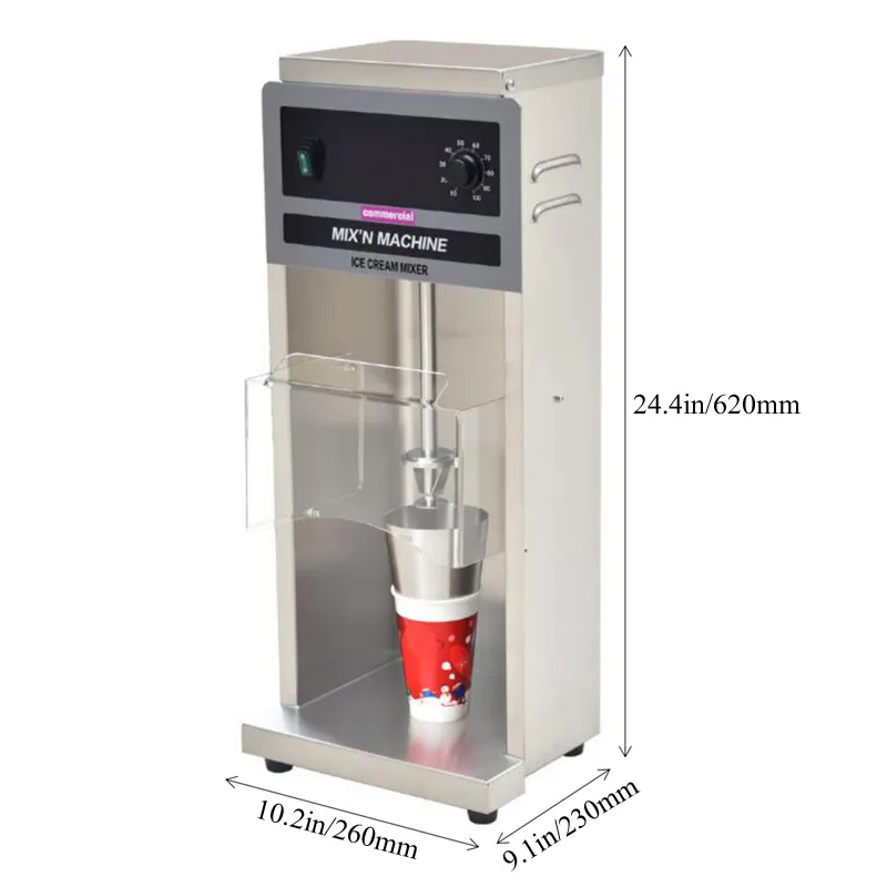 220V Yogurt Real Fruits Ice Cream Blender Machine Stainless Steel