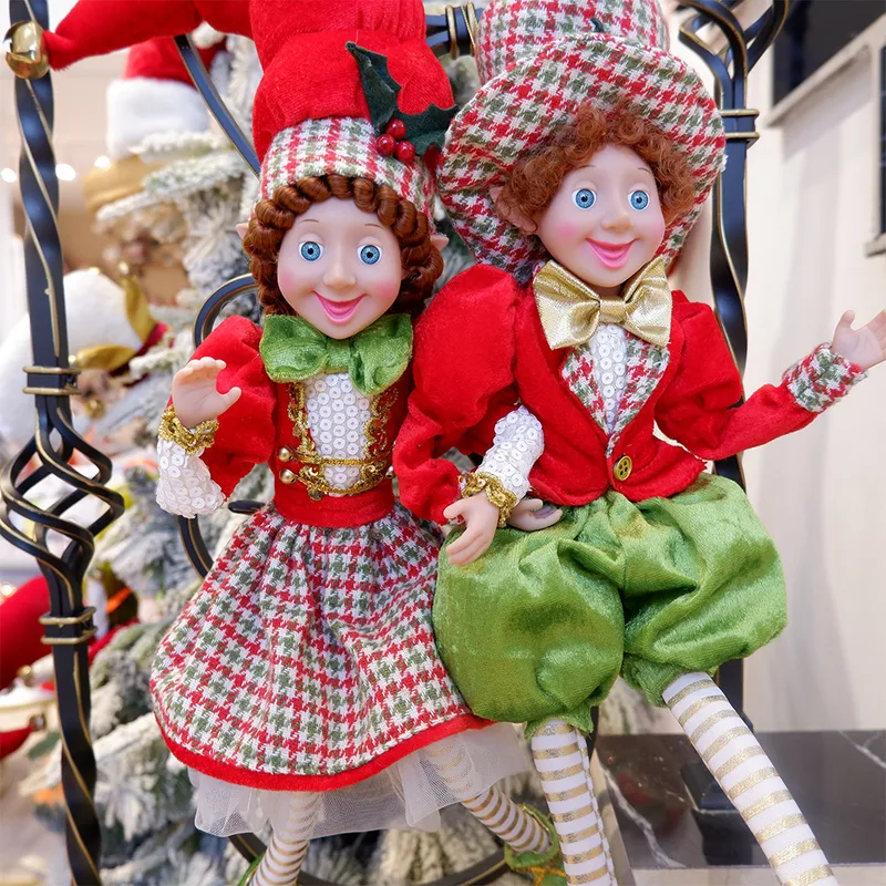 Christmas Decorations ABXMAS Elf Plush Toys For Home Decor