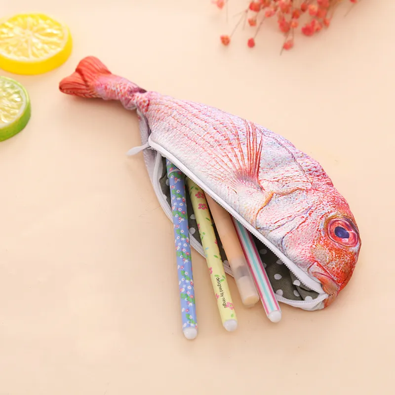 Wholesale Kawaii Cartoon Fish Beautiful Pencil Pouch With Zipper Large  Capacity Portable Storage Bag For Stationery And Pen Cute Simulation Design  LX5090 From Sunnytech, $2.65