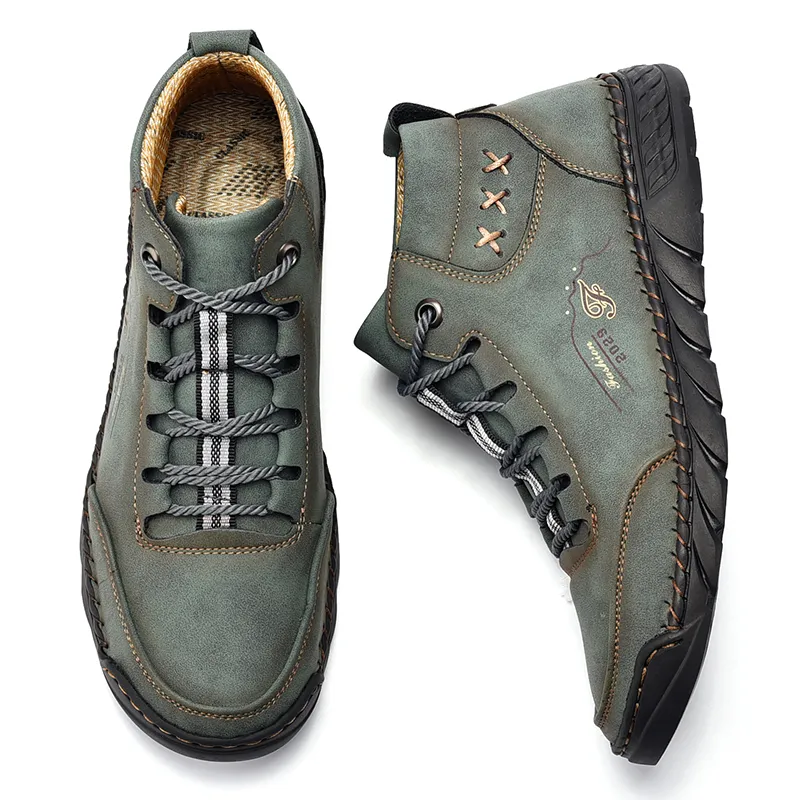 Boots Handmade Quality Men Ankle Fashion Allmatch Laceup Botas De Hombre Antiskid Wearresisting Shoes Outdoor Leisure 220913