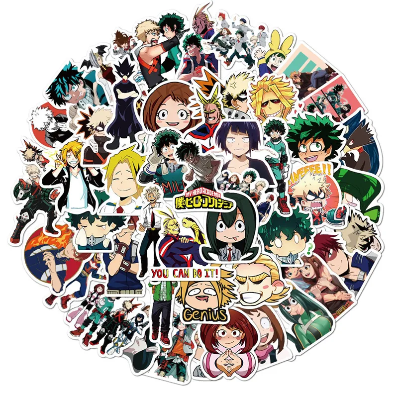My Hero Academia Anime Waifu Stickers Graffiti Characters For Laptop,  Phone, And More From Animetravel, $2.38