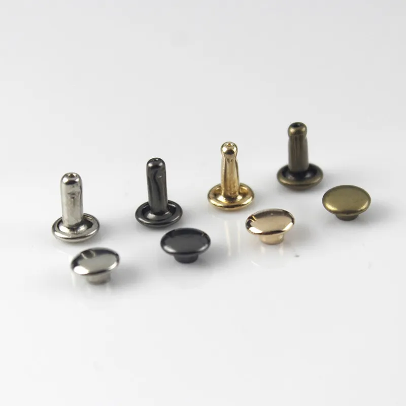 6 Set of Leather Rivets Rivets for Leather Craft Repairing Decoration -  Brass, 15mm 