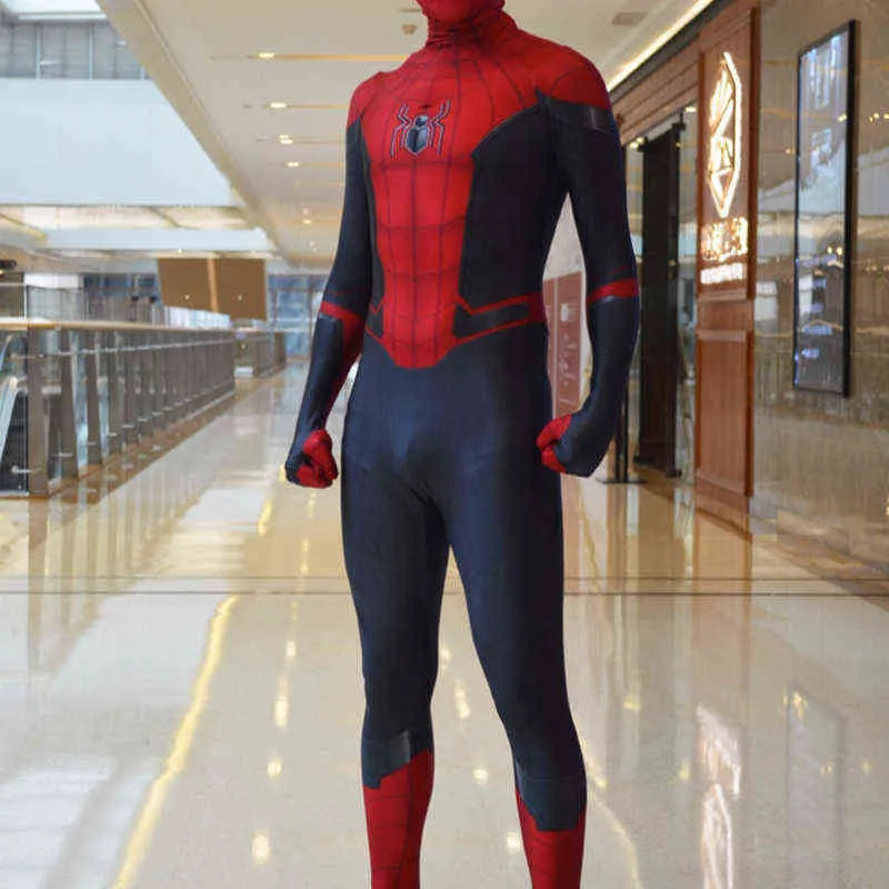 Costume a tema Lontano da casa Costume da supereroe Zentai Suit Spider Man  Cosplay per uomo Donna Tuta Tuta Costumi da festa di carnevale 220914H