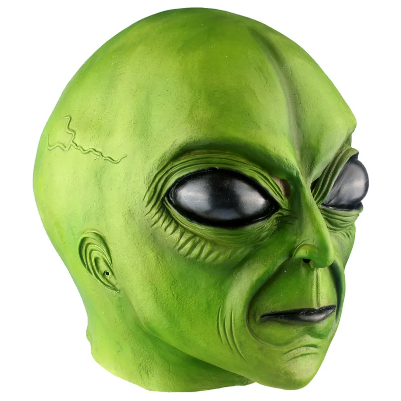 Masque Tête Alien Homme - Latex Réaliste, Taille Universelle, Pour Halloween Et Cosplay