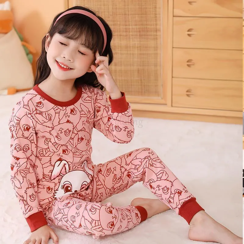 Organic Cotton Clothing Pyjama Sets For Kids Long Sleeve Autumn