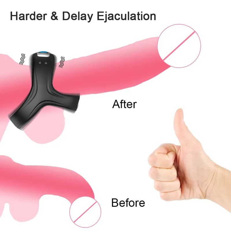 Cockrings Powerful Cock Ring Vibrator Sex Toys in Couple Penis Cockring for Man Delay Ejaculation Sexules Shop Toys Goods for Adults 18 220916