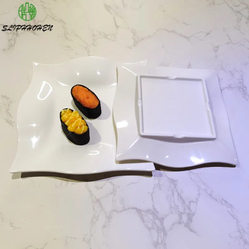 Dinnerware Square Barbecue Plates BBQ Restaurant Dinner Dish Bread