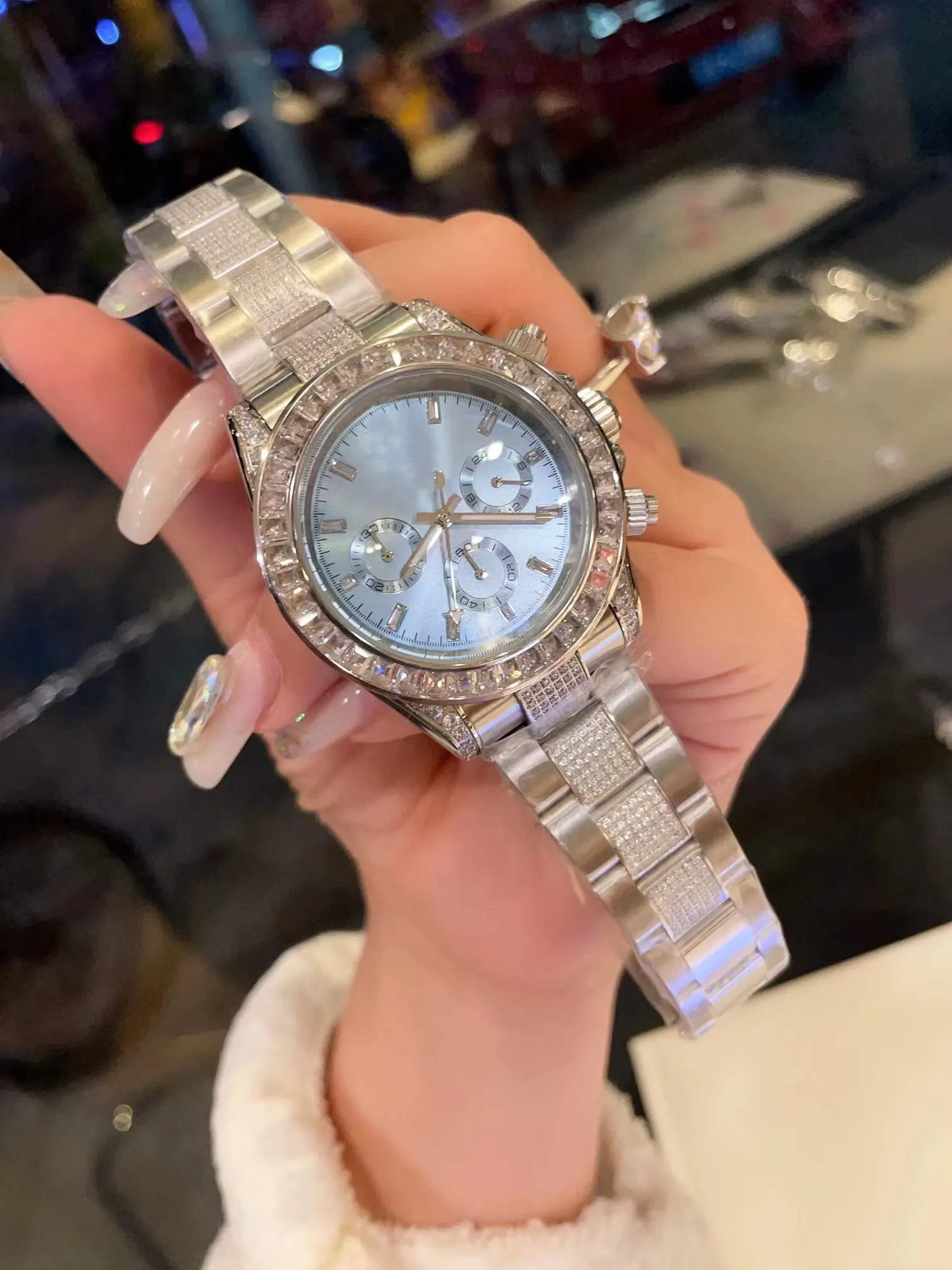 Diamond wrist watch discount