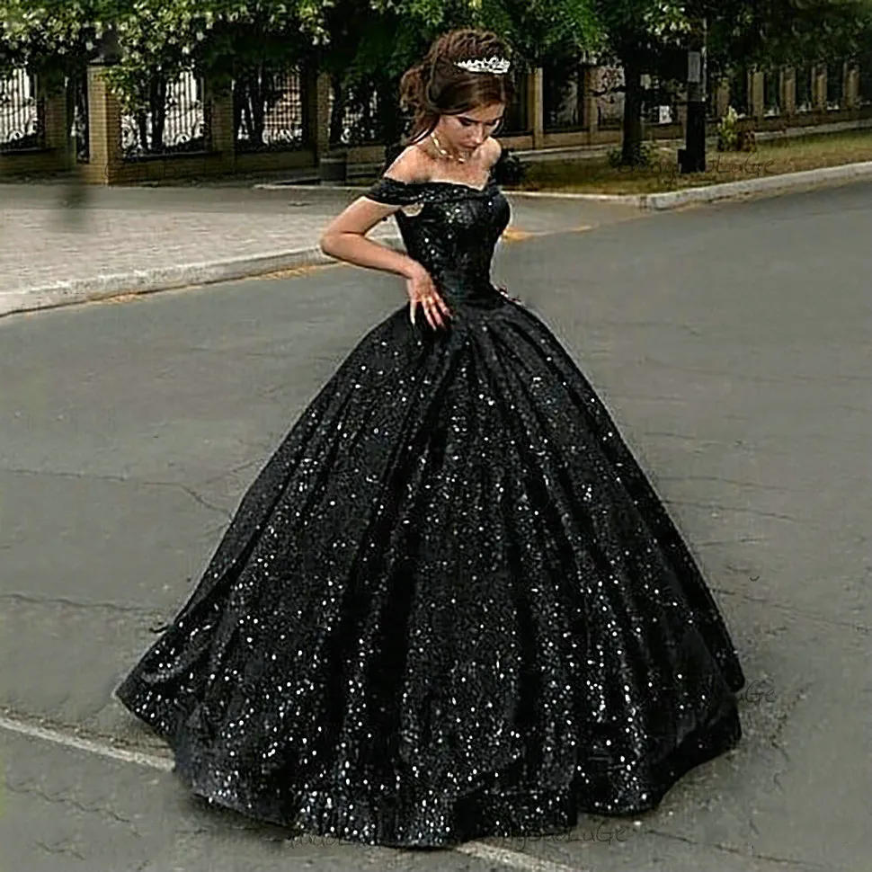 CWOAPO Off Shoulder Prom Dresses for Women A Line Princess Ball Gowns Black  Long Sleeve Evening Dress US0 at Amazon Women's Clothing store