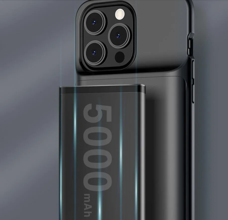 Coque Chargeur Powerbank Pour IPhone 15/14 Pro Max/Plus - 6000mAh - Neuf