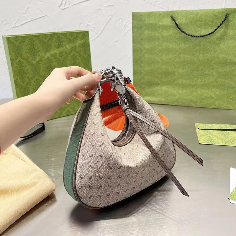 Designer Half Moon Handbag With Patchwork Leather, Hook Fastener, Zipper  Closure, And Detachable Green Red Strap Bag 10A Grade High Quality For  Womens Fashion From Gigibag, $280.3 | DHgate.Com