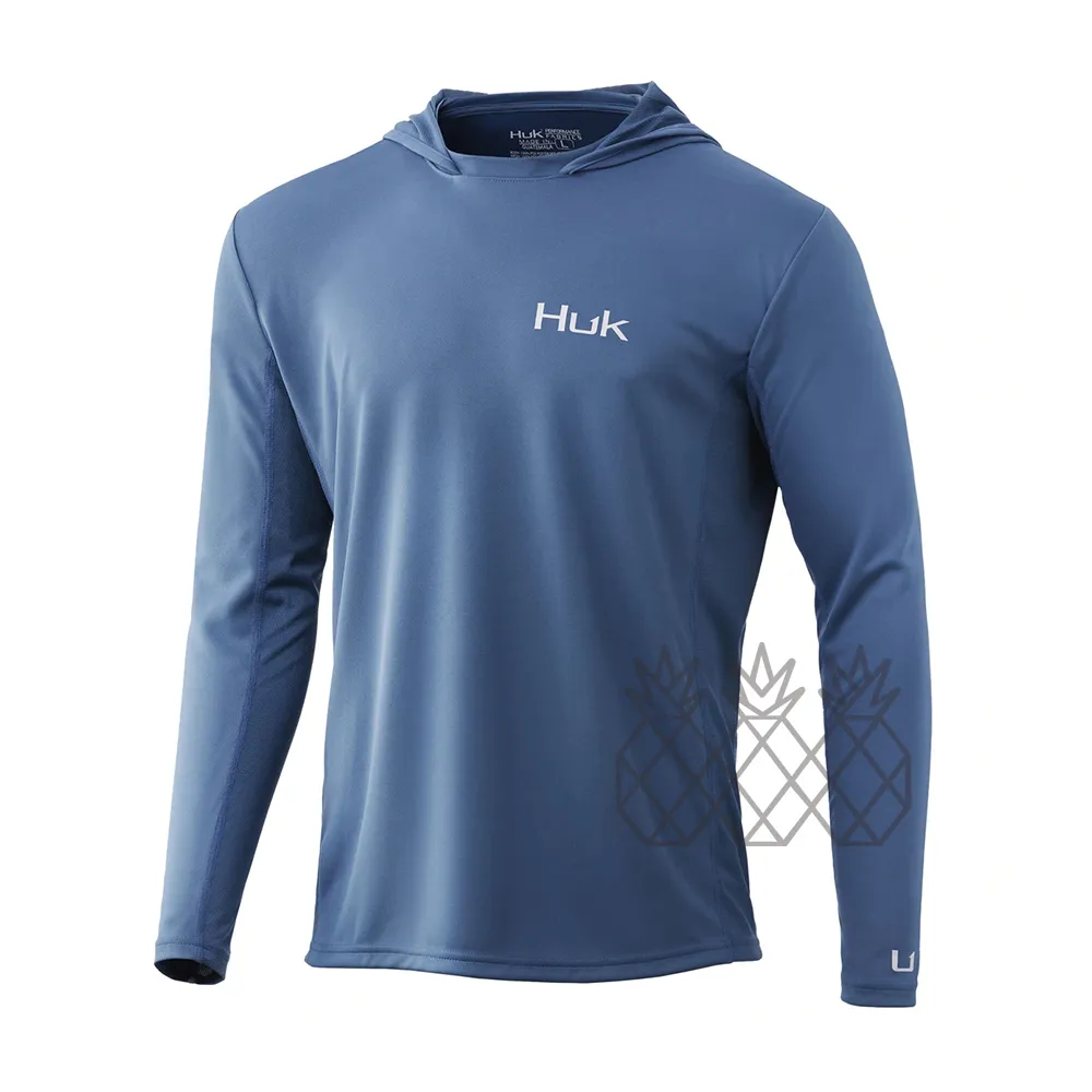 HUK Fishing Hoodie Mens Long Sleeve UV Protection Top For Outdoor