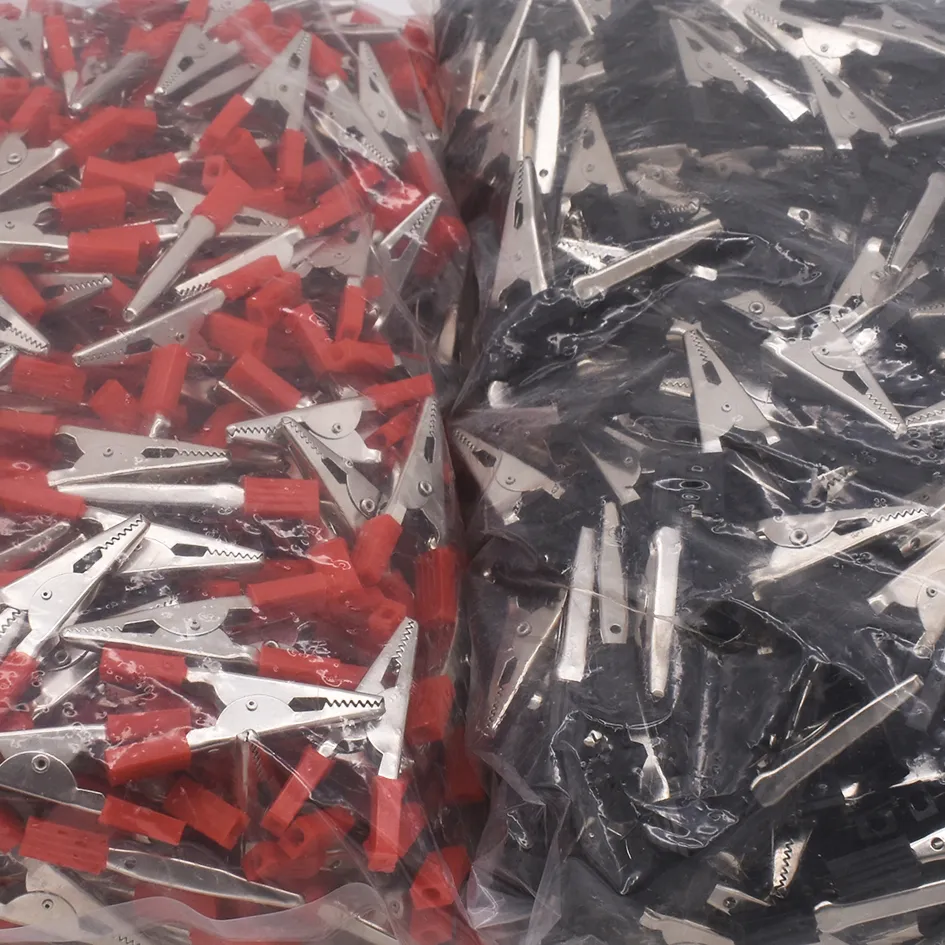 thumbnail image 2 of 50-Pack Red & Black Metal Alligator Clips For Electrical Testing & Lab Work 2 of 5