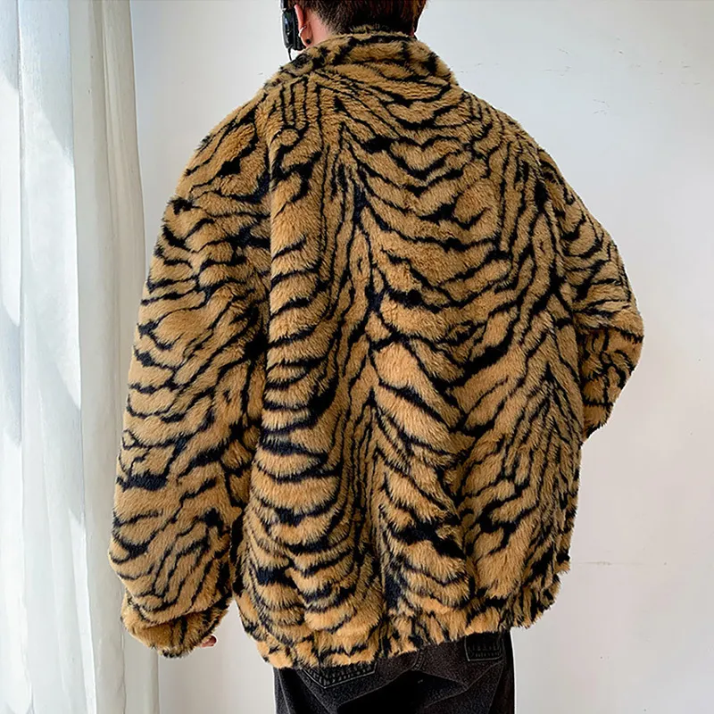 Tiger print cheap mens jacket