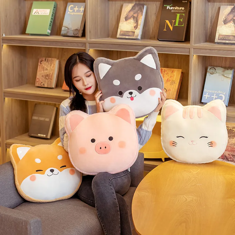 Nettes 40 Cm Shiba Inu Husky Big Head Plush Kissen Fur Kinder Rosa Piggy WeiBe Katze Schlaf Nickerchen Kissen Von 12 93 DHgate