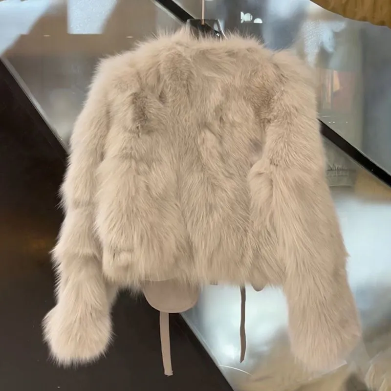 ふわふわファーコートFaux Fur Plush Short Coat（その他