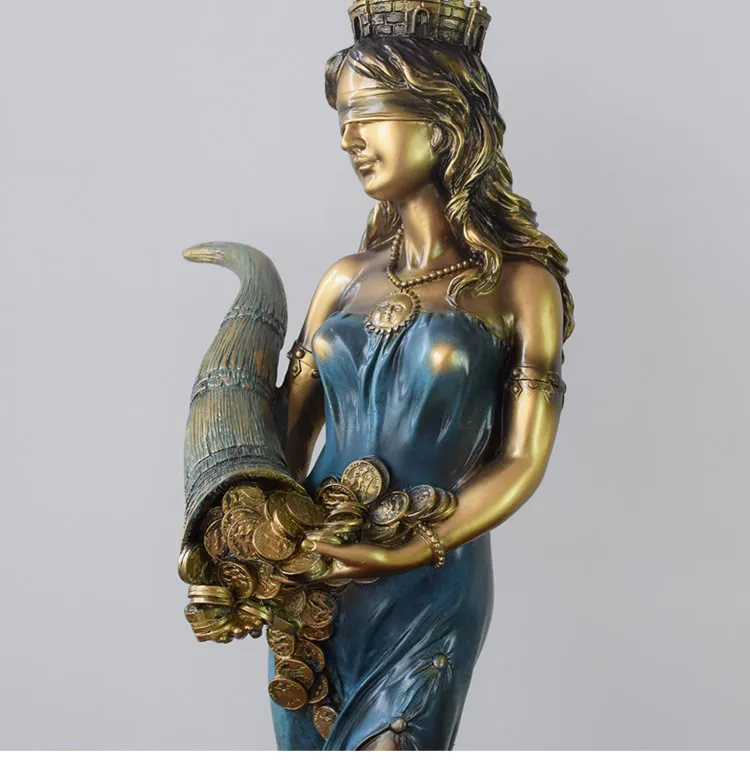 Figurine Fortuna Déesse De La Fortune - Sculpture Veronese Style Antique - 29 Cm