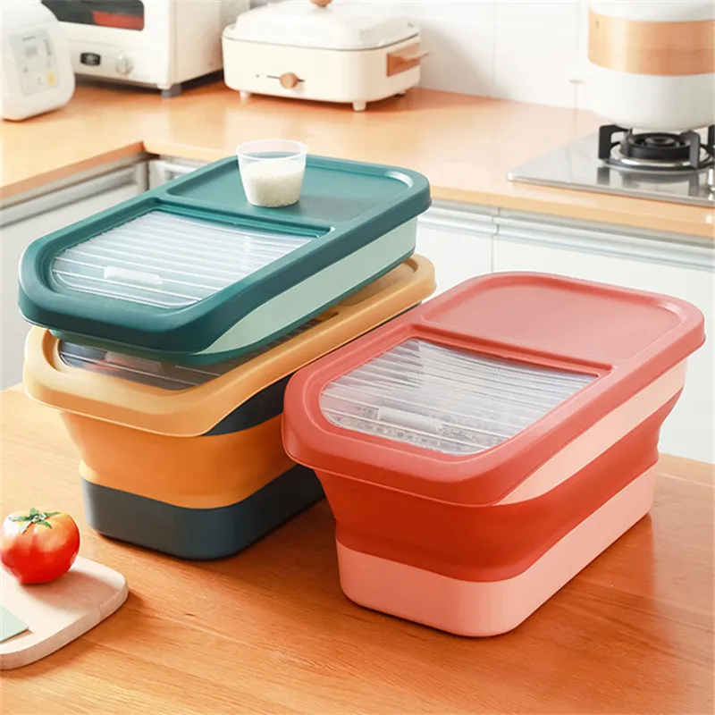 Récipient Riz Hermétique 15 Kg Avec Tasse - Distributeur Alimentaire Pour Farine, Céréales, Rangement Cuisine étanche