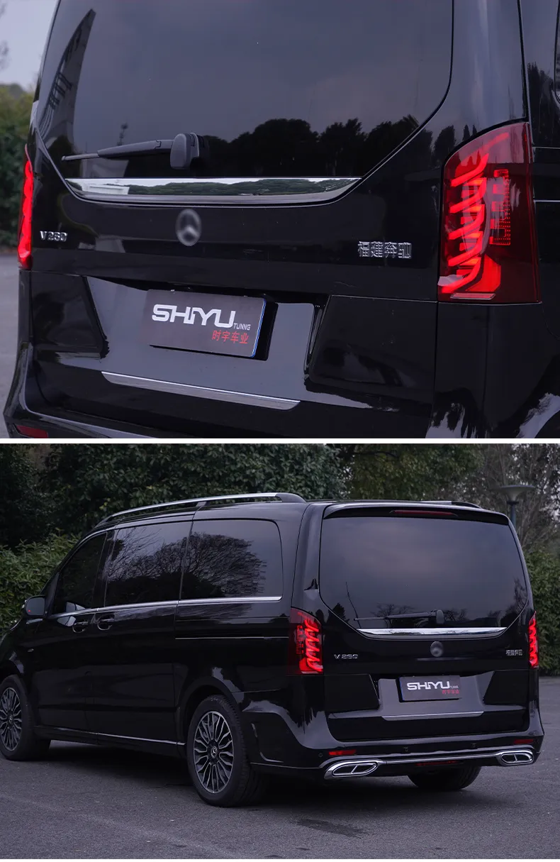 Achterspoiler Voor 2016 17 18 19 20 Voor -Voor Benz Voor Vito W447 V250 V260 Achter Dak Kofferdeksel Auto Spoiler Vleugels ABS Exterieur Tuning Accessoires Achterspoilervleugel (Kleur : Glossy Black
