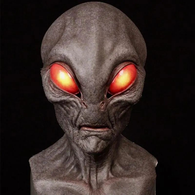 Masque Alien Réaliste En Latex - Masque Halloween Effrayant, Pour Cosplay, Fête, Carnaval, Taille Adulte Unique - 5