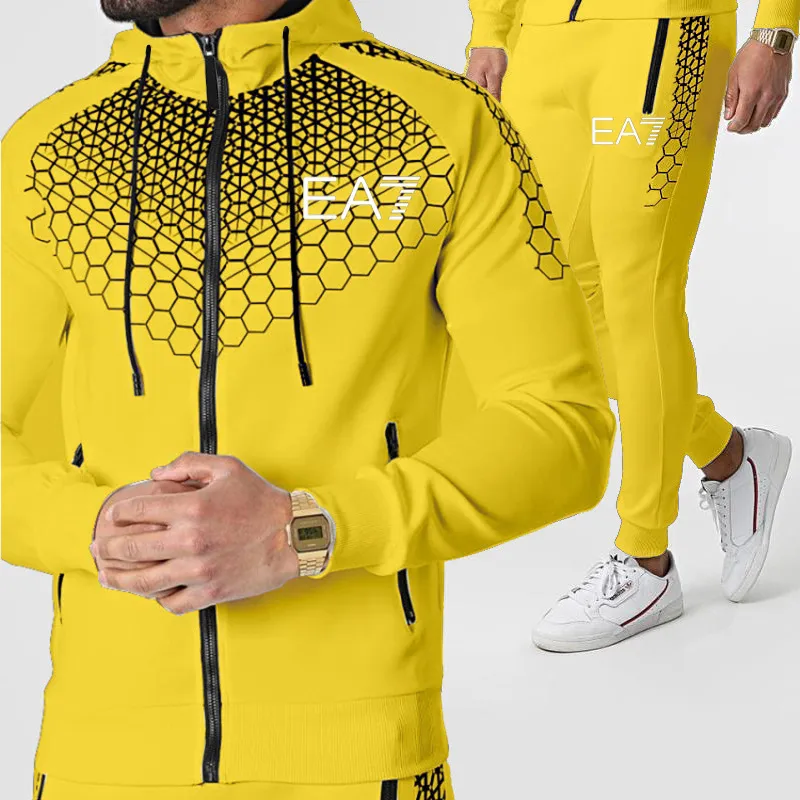nike yellow tracksuit mens
