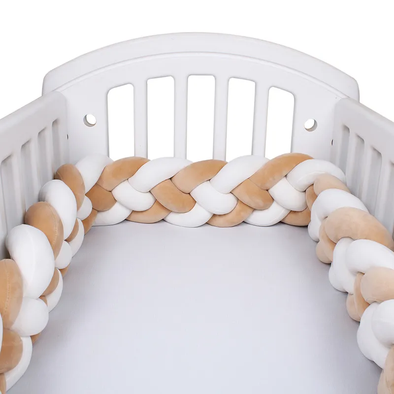 4 Strand Baby Crib Braid Bumper Set Crib Rails Cot Side Protector Bedding For Boys And Girls Knot Pillow Cushion And Decorative Beds 220827 From Nan08 61.26 DHgate.Com