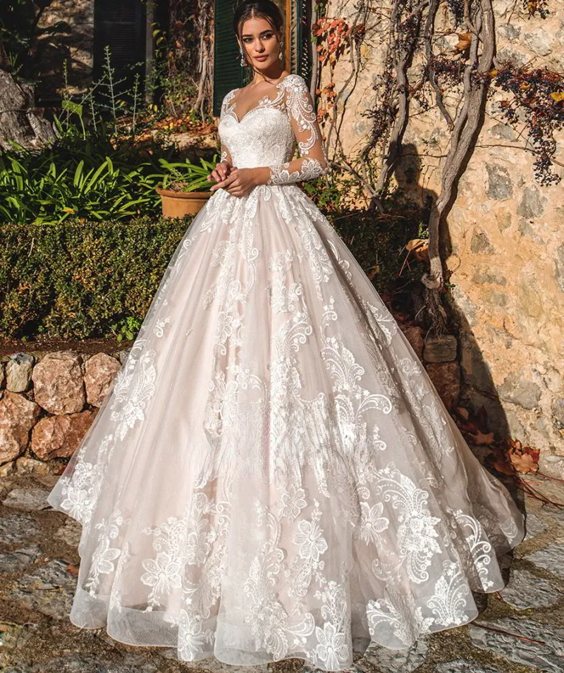 Boho ball gown wedding dress hot sale