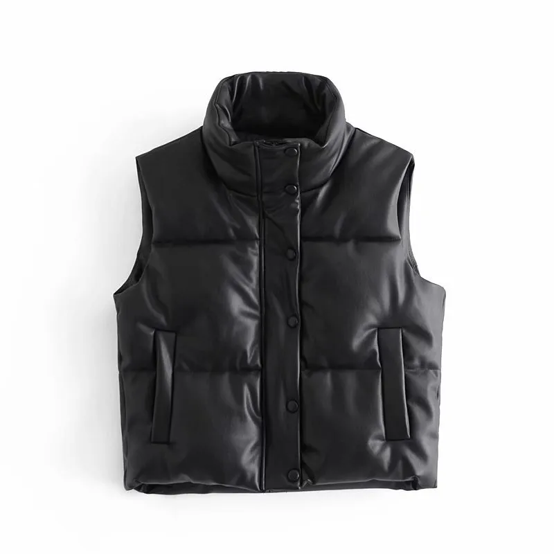 Puffer Vest Zara Leather Puffer Jacket Women's Womens Puffer