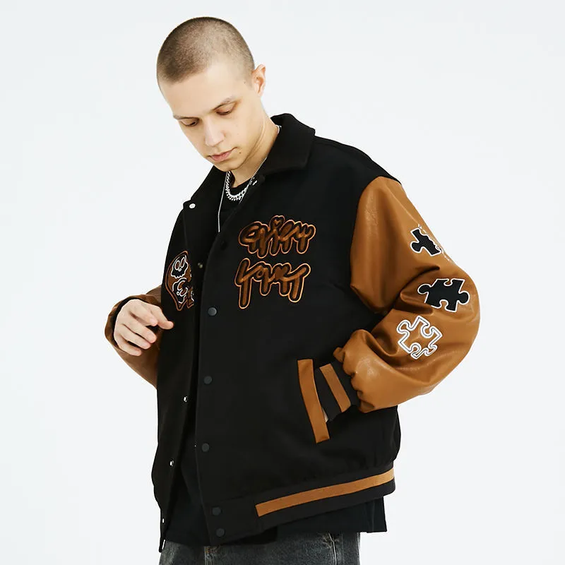Varsity Jacket - Mens & Womens Vintage Embroidered Bomber
