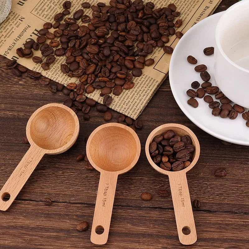 Houten Koffie Maat Schep Houten Maatlepel Eetlepel Voor Koffiebonen Gemalen Bonen Eiwit Poeder Spice