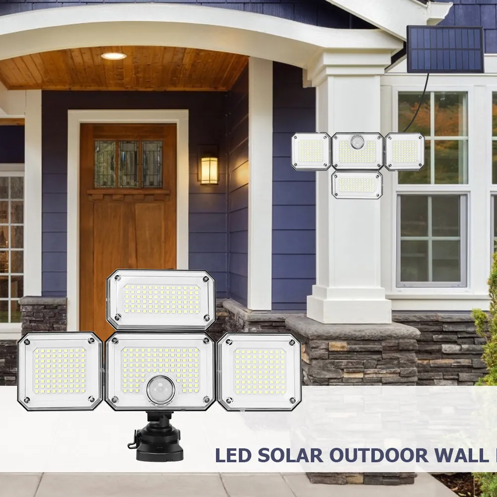 Solar Motion Lights Outdoor Security Flood Lights 280LED IP65 Waterproof Lamp