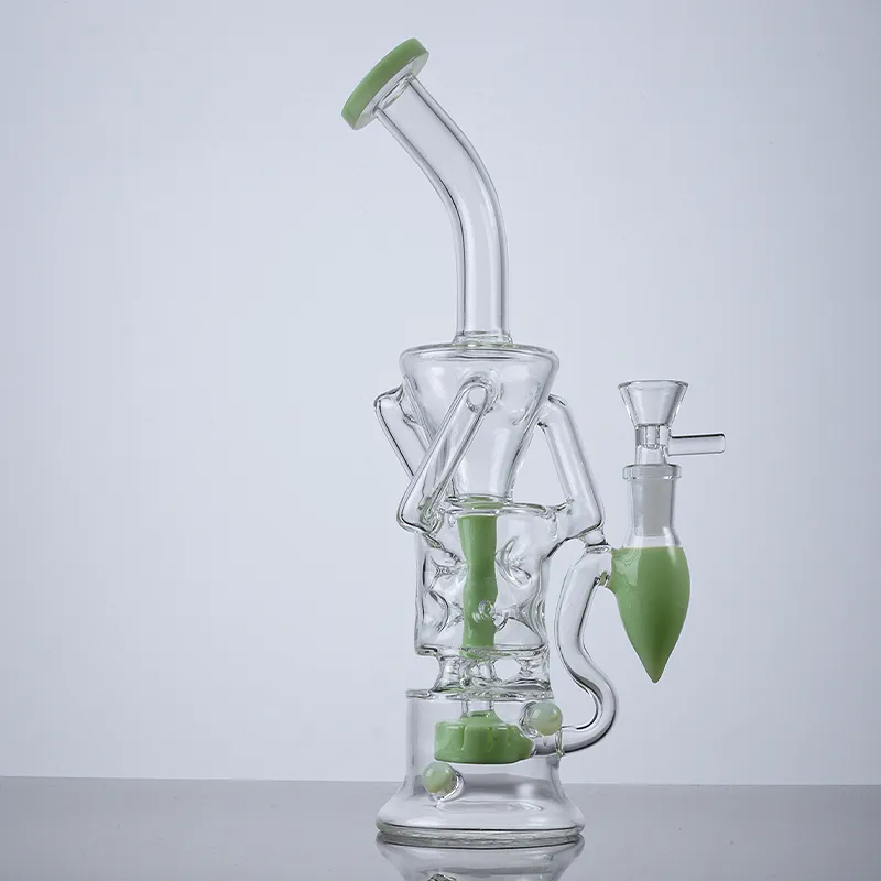Mini Green Bong with Pretty Bowl Piece