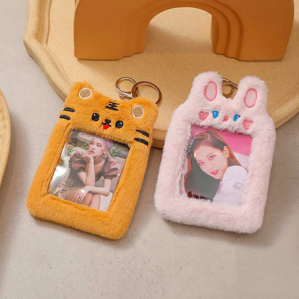 Cute Photocard Holder Kpop Idol Photo Case ID Card Cover Keychain