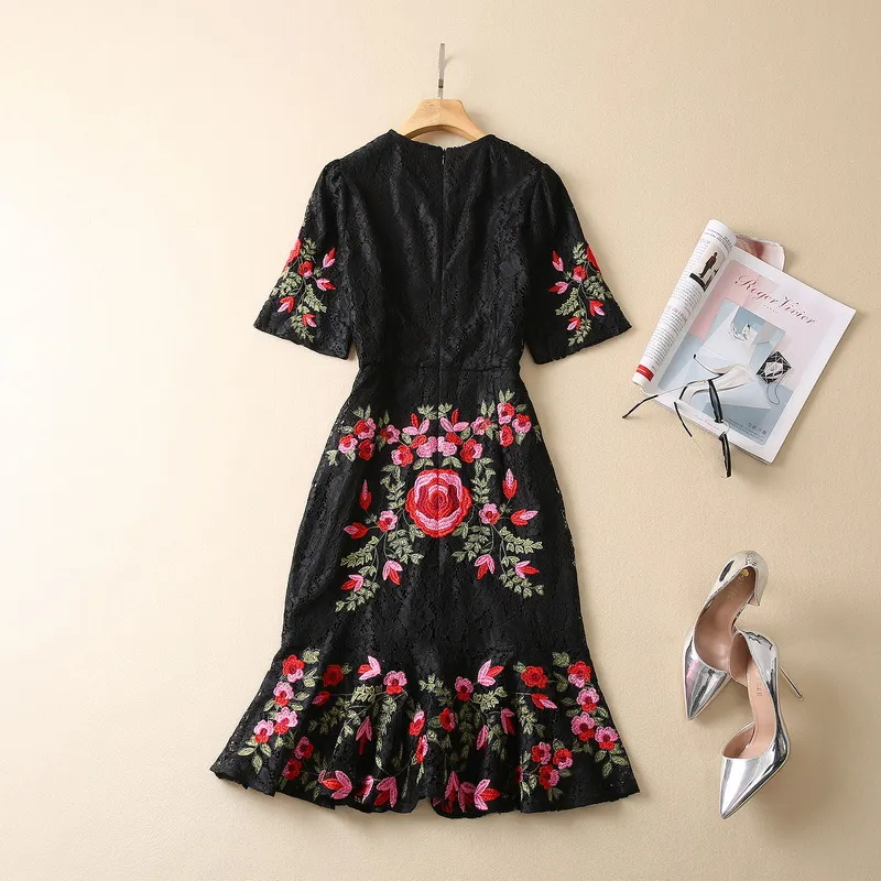 Plus Size Black Vintage Dress, Black Floral... From Risabeira, $73.59 In  Bulk | DHgate.Com