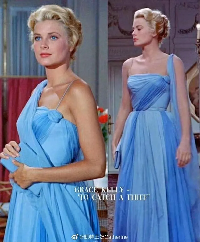 grace kelly blue dress dupe Grace of Monaco Remake Dreamy Blue Dress Short style: 115 cm/ 45 inches / XL I Retro Fairy