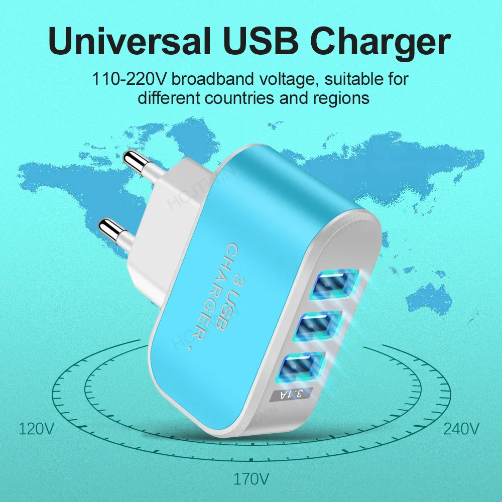 chargeur USB Charge rapide 3.0 - EU prise / Bleu