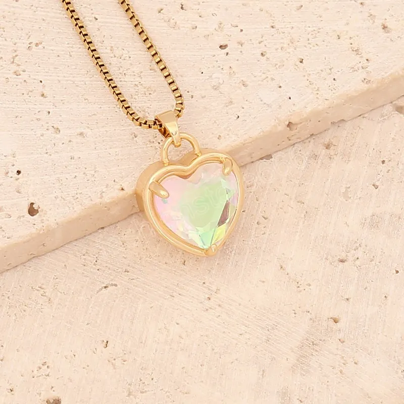 Acrylic Heart Bead Choker Necklace - Colorful Statement Jewelry For Women, Gift Ready