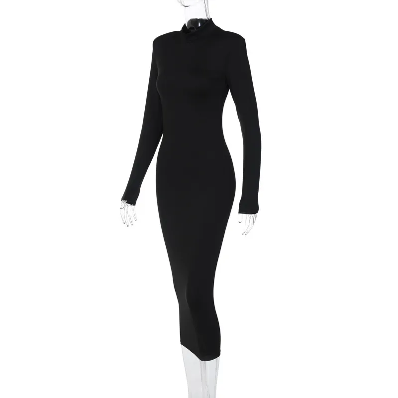 Black Long Sleeve Bodycon Dress With High Neck ... From Liao5825110, $18.1 In Bulk | DHgate.Com Black Long Sleeve Bodycon Dress With High Neck ... From Liao5825110, $18.1 In Bulk | DHgate.Com