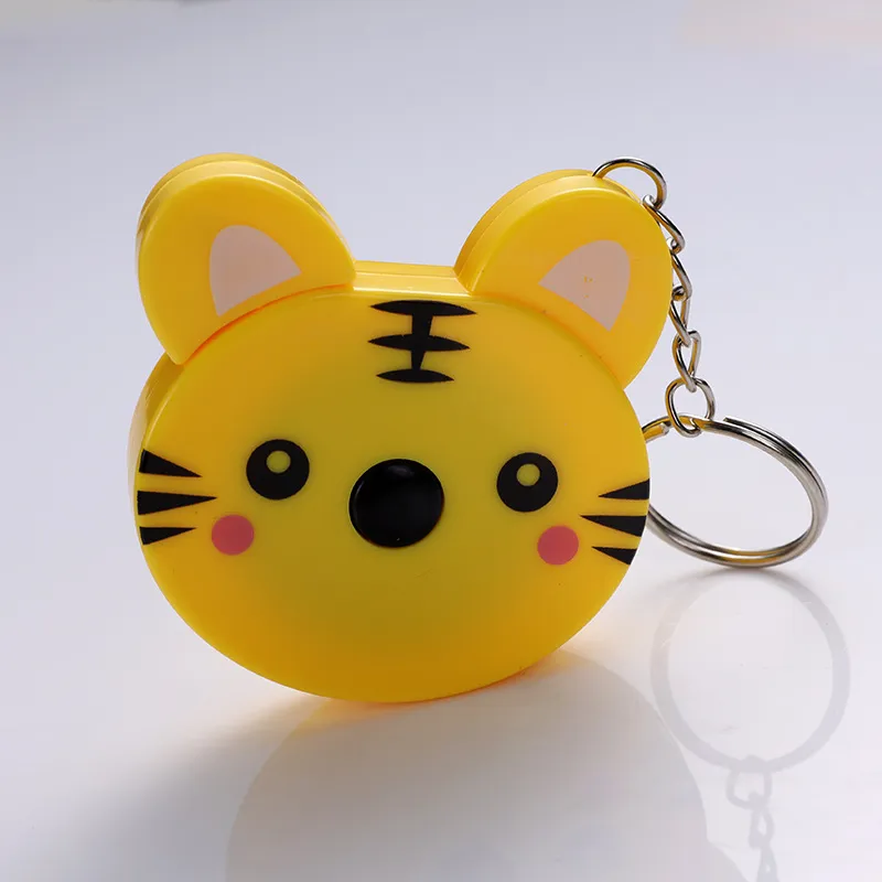 Animal Tape Measure Keychains Cartoon Clothes Measuring Ruler Keyring Key Chain