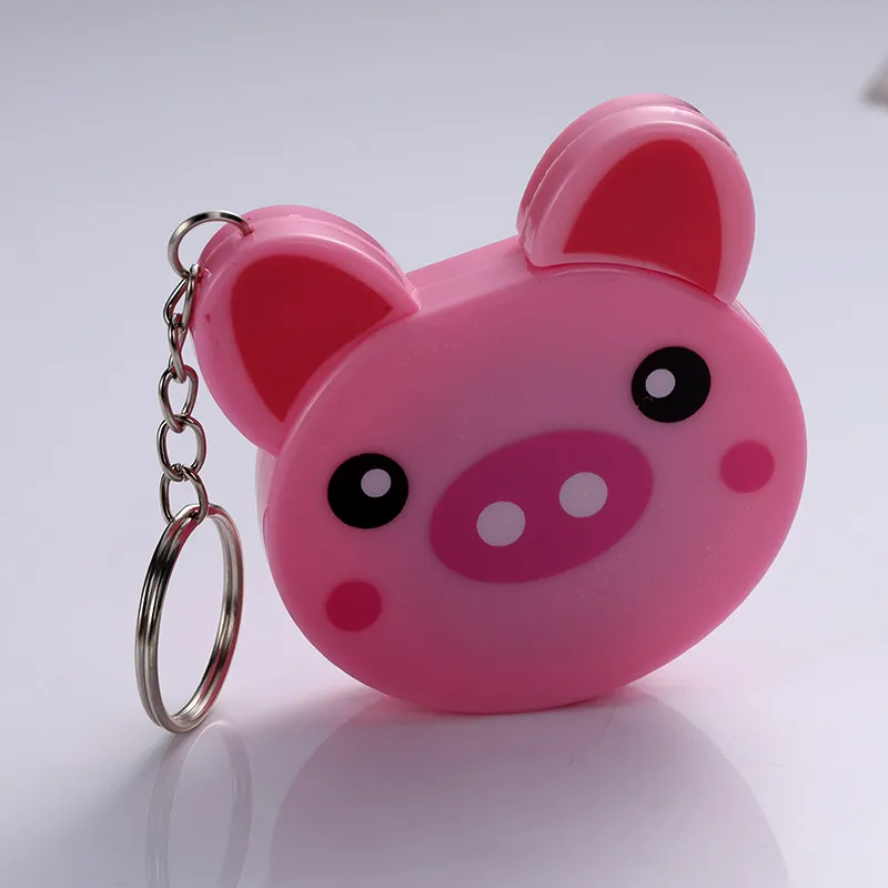 Animal Tape Measure Keychains Cartoon Clothes Measuring Ruler Keyring Key Chain