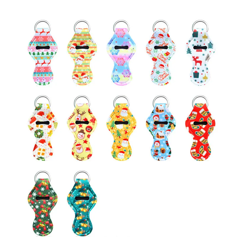 Cadeau De Fete Set Christmas Neoprene Chapstick Holder Bulk Lipstick Wristlet Keychain Hand Dasitizer Holders With Metal Swivel Clip 30ml Bouteille De Voyage Vide Du 1 86 DHgate