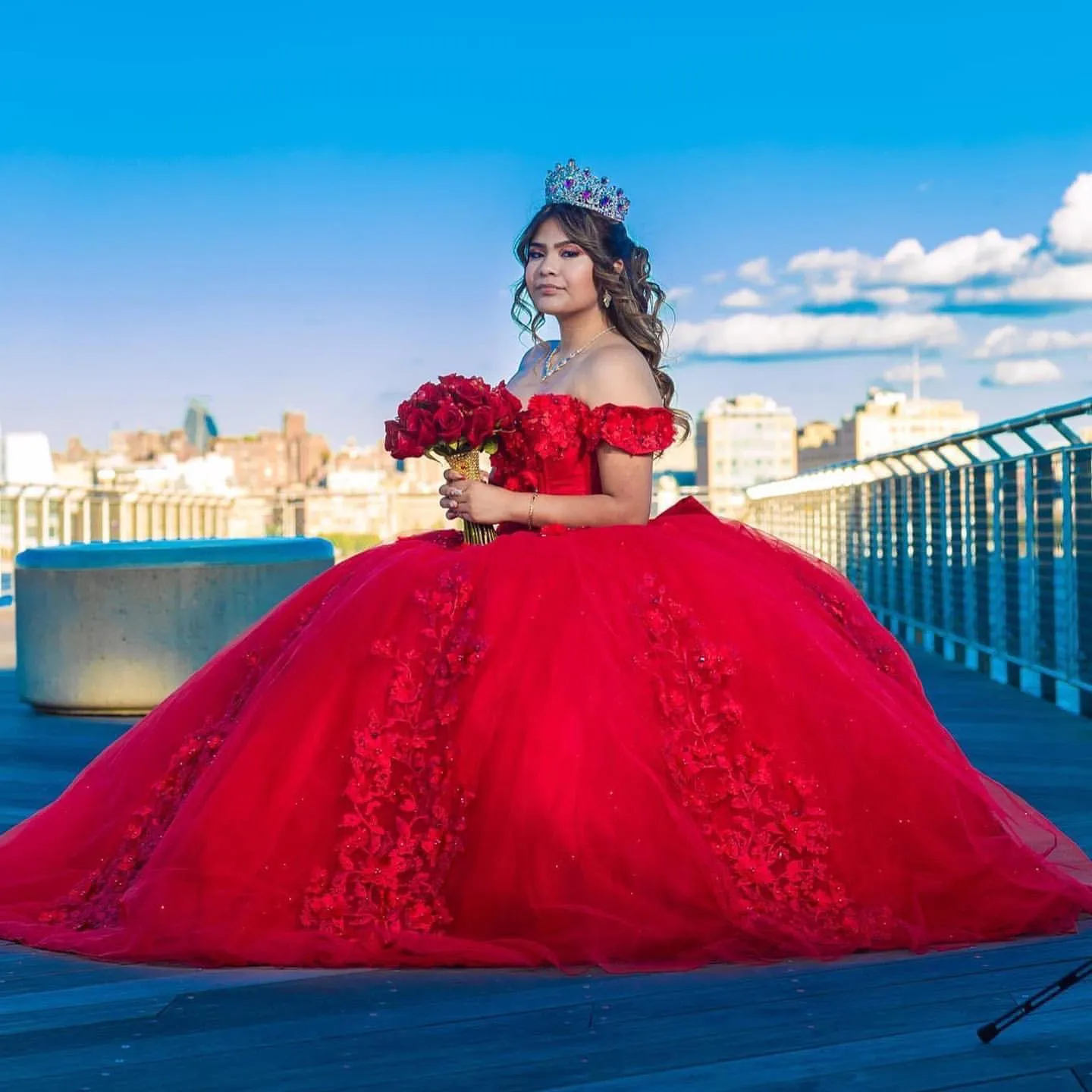 Quinceañeras con vestido rojo sales