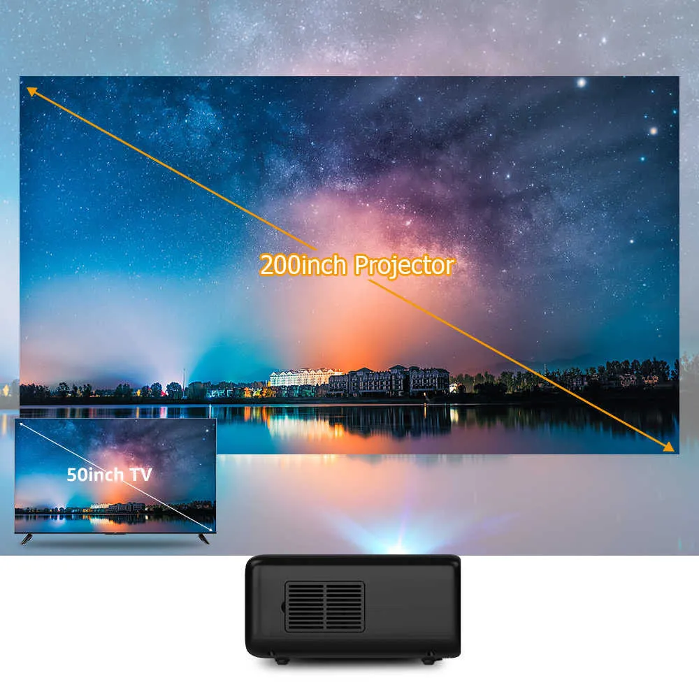 Proyectores SVANUR Native Full HD 1080P Proyector Portátil 7000 Lúmenes  Android 11.0 TV Box Smart TV WIFI Proyector LED Video Home Theater T221216  De 146,84 €