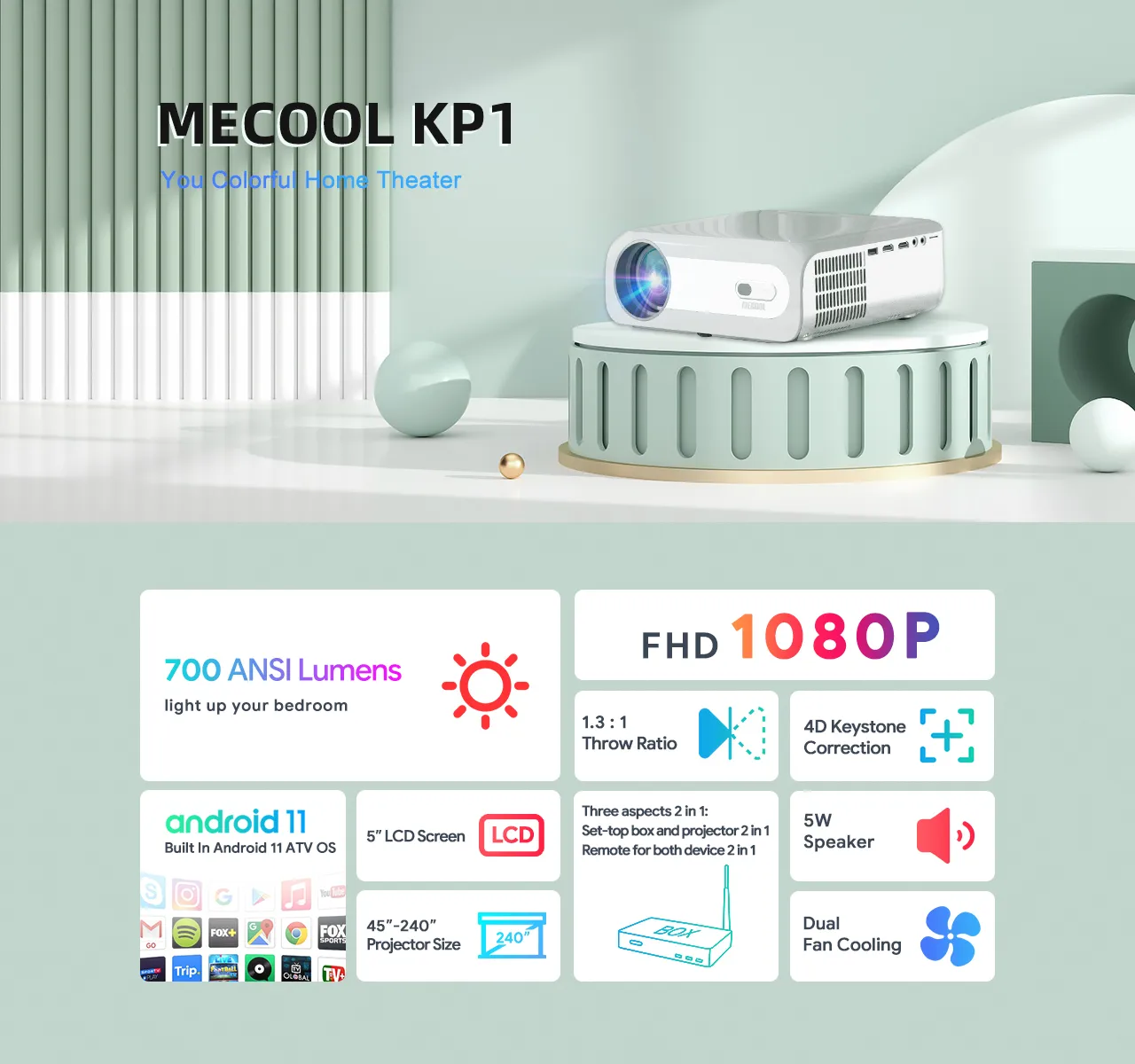 MECOOL KP1 Smart Projector